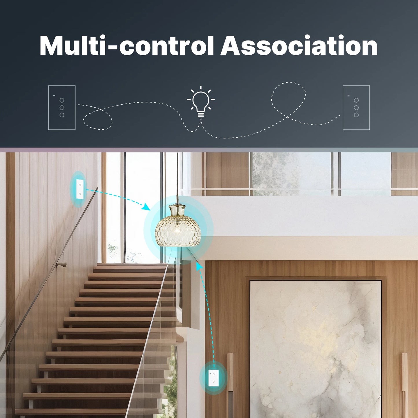 WiFi Smart Light Switch Glass Touch Control Alexa Google Home