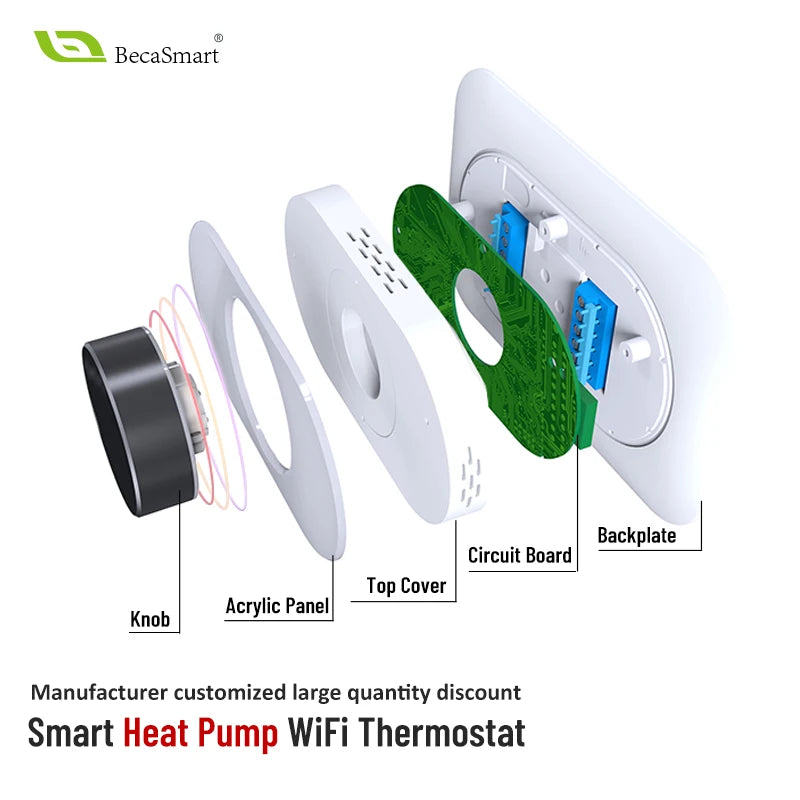 Beca Smart Home Thermostat With TFT Display Alexa Google Assistant