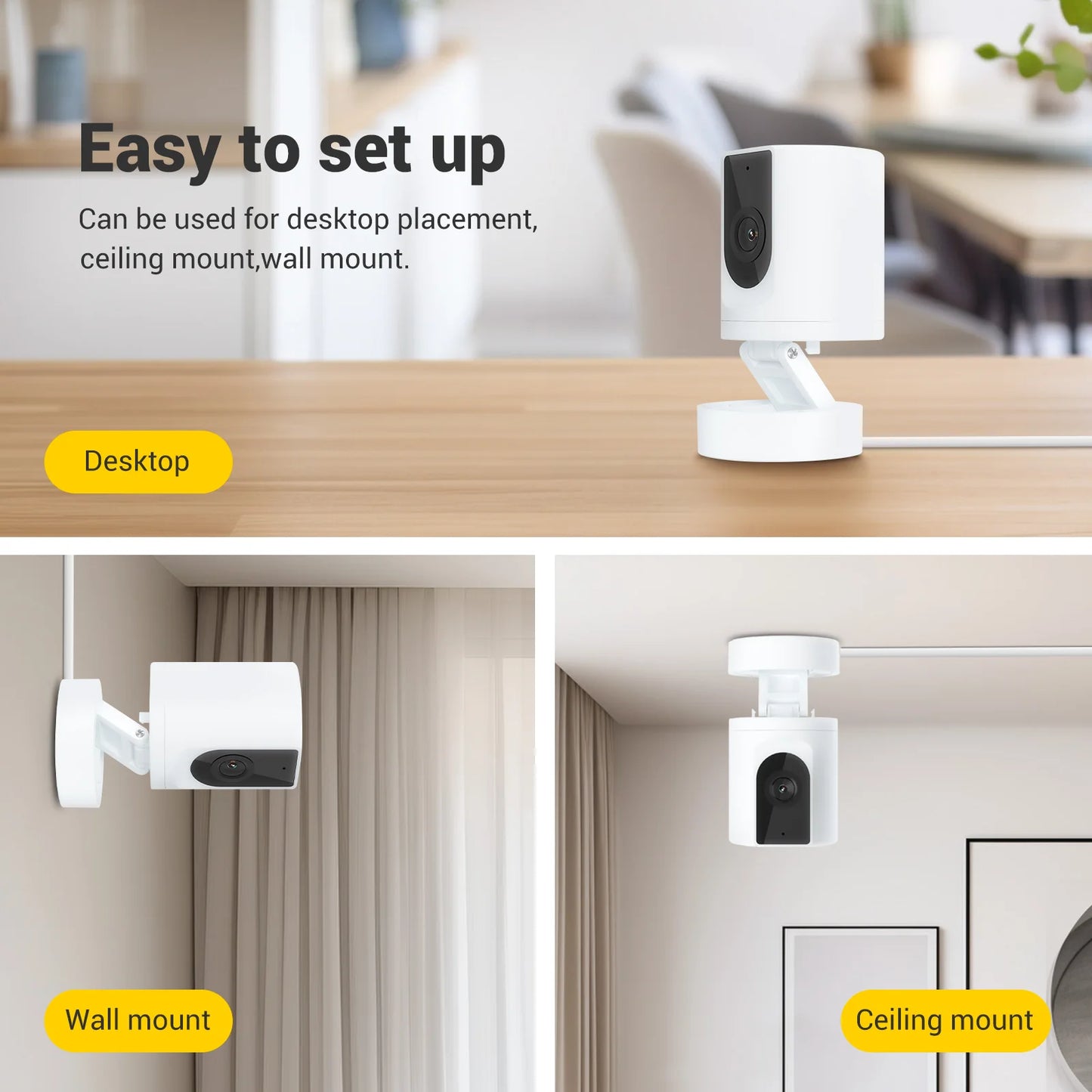 BoyKeep Indoor Security Camera with Two Way Audio Motion Detection