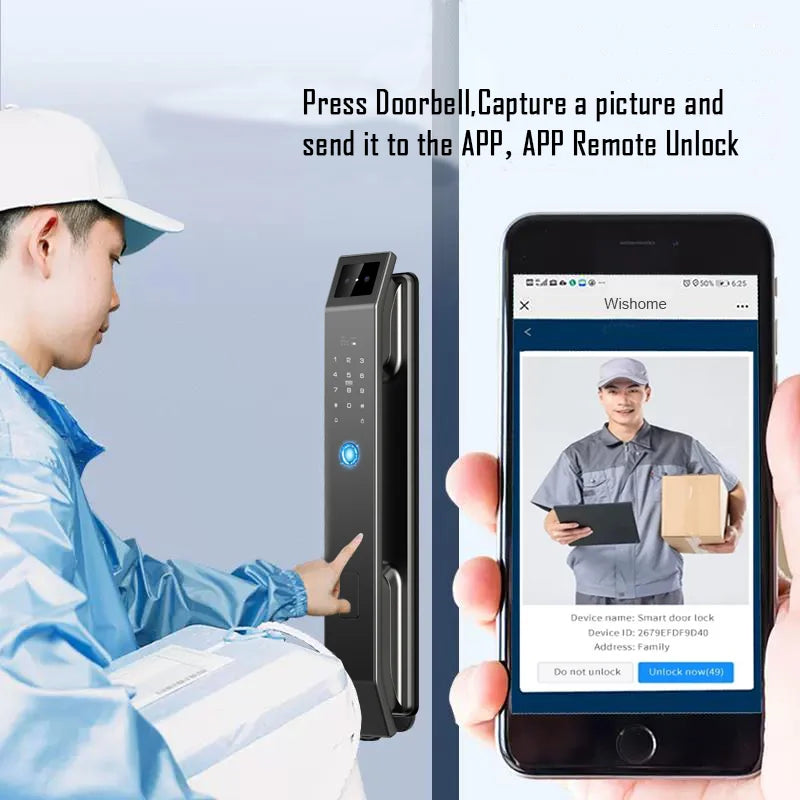 YKESDL 3D Face Recognition Door Lock With Camera Fingerprint