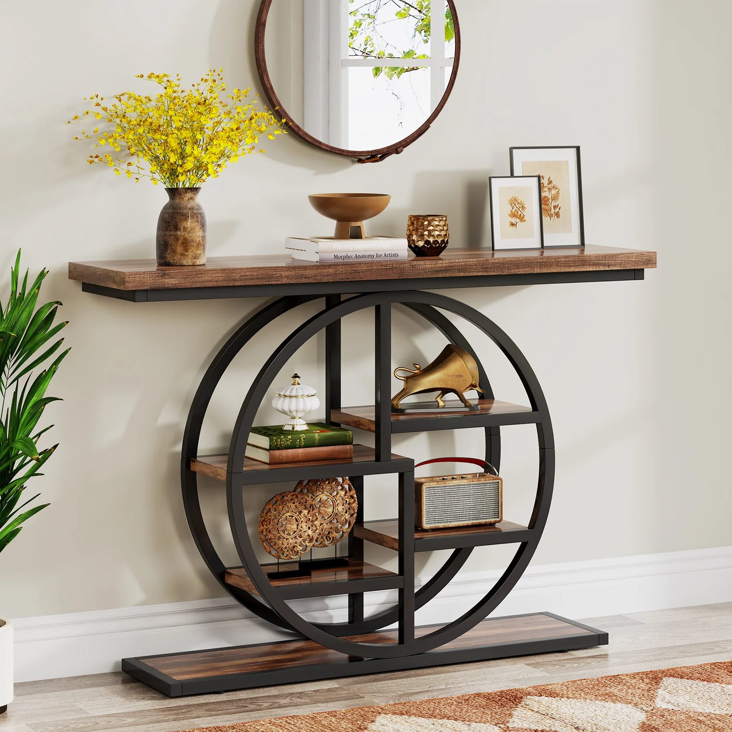Tribesigns Console Table Entryway 4 Tier Industrial Hallway