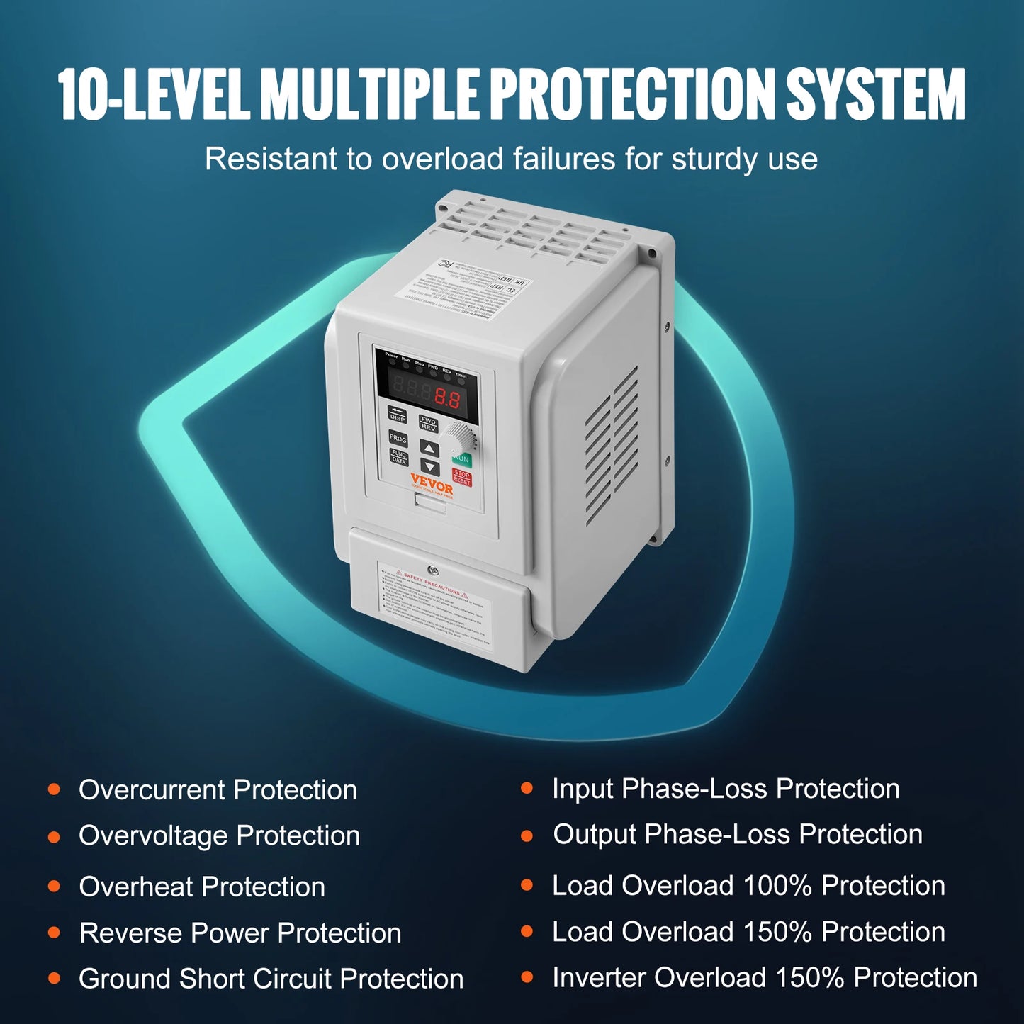 SucceBuy 2.2KW VFD Inverter Variable Frequency Drive Converter AC 220V 3P Output Speed Controller for Water Pump Motor CNC