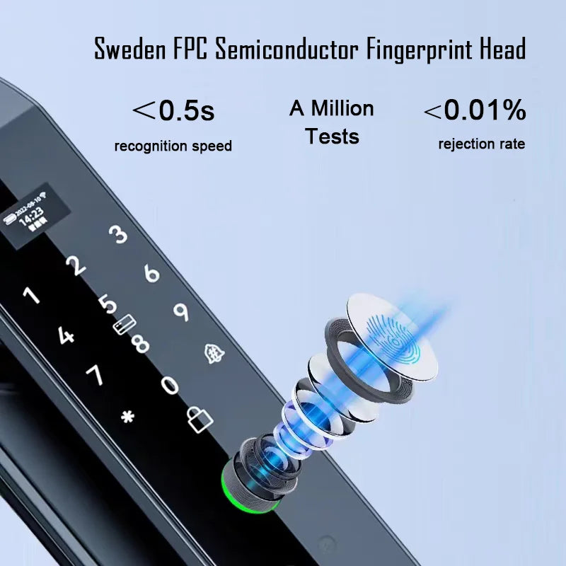 YKESDL 3D Face Recognition Door Lock With Camera Fingerprint