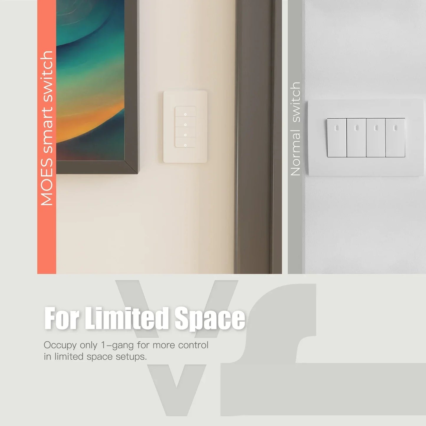 MOES ZigBee Smart Light Switch US Wall Push Button