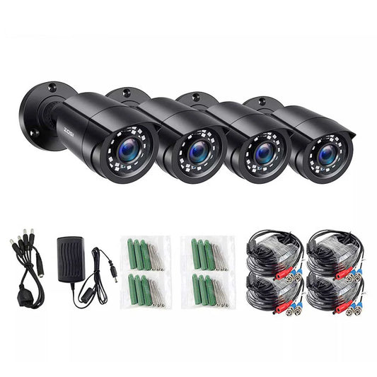 ZOSI 1080P 4 Pack HD TVI Security Cameras Outdoor Weatherproof