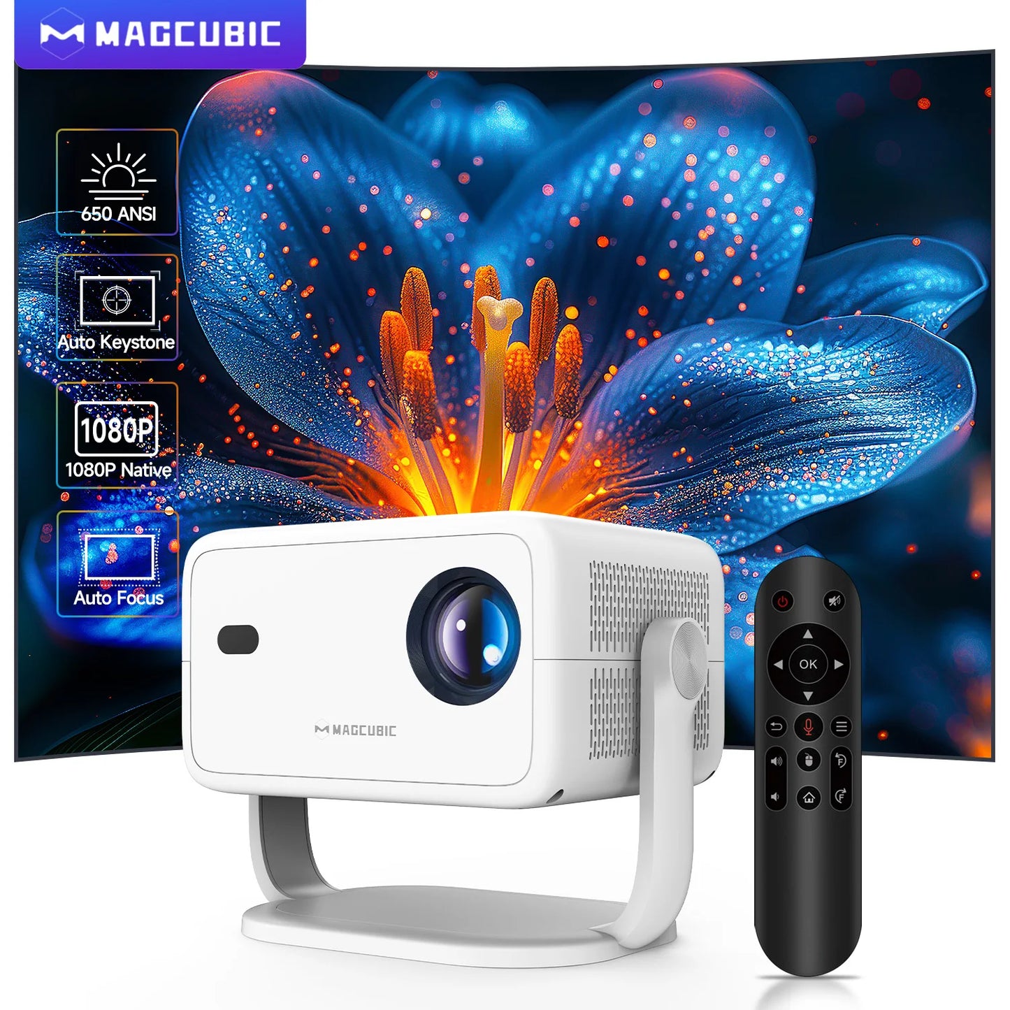 Magcubic 650ANSI L018 Projector With Auto Focus WIFI6