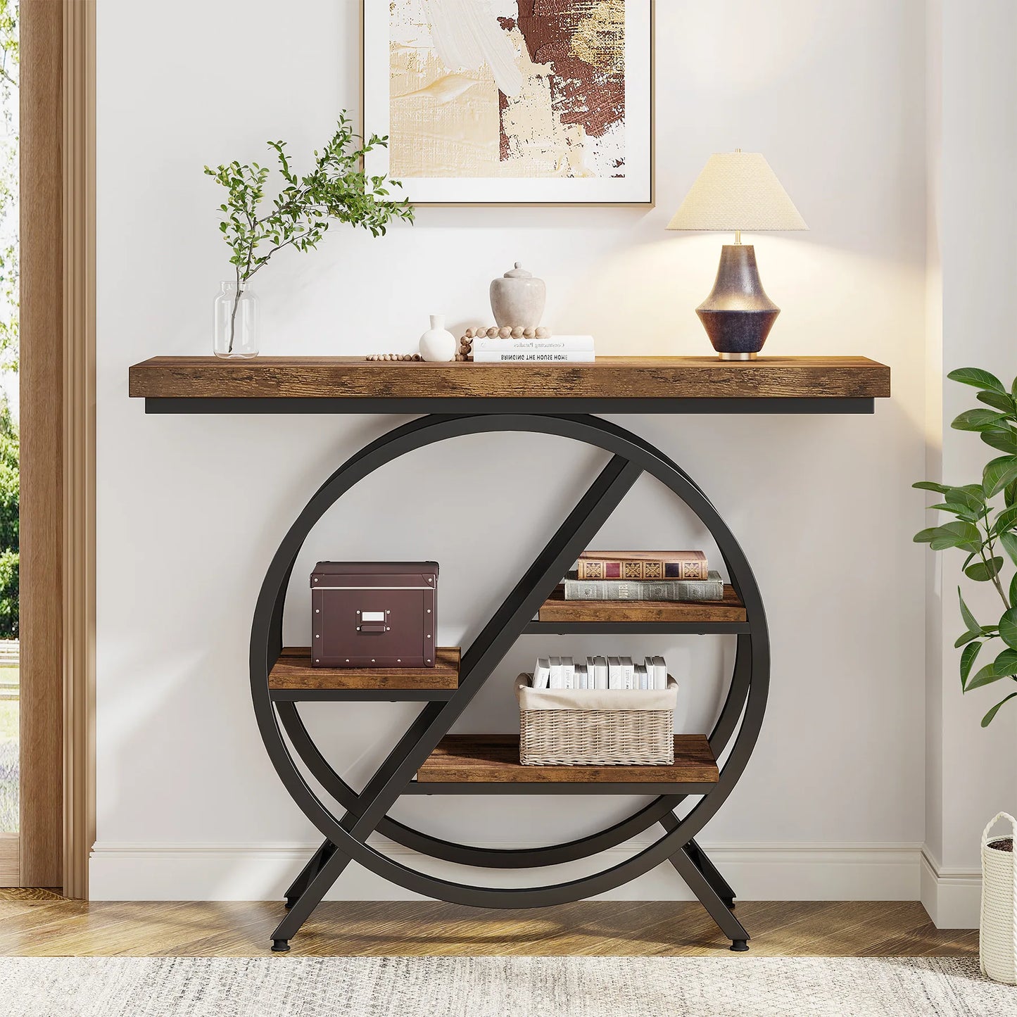 Tribesigns Console Table Entryway 4 Tier Industrial Hallway