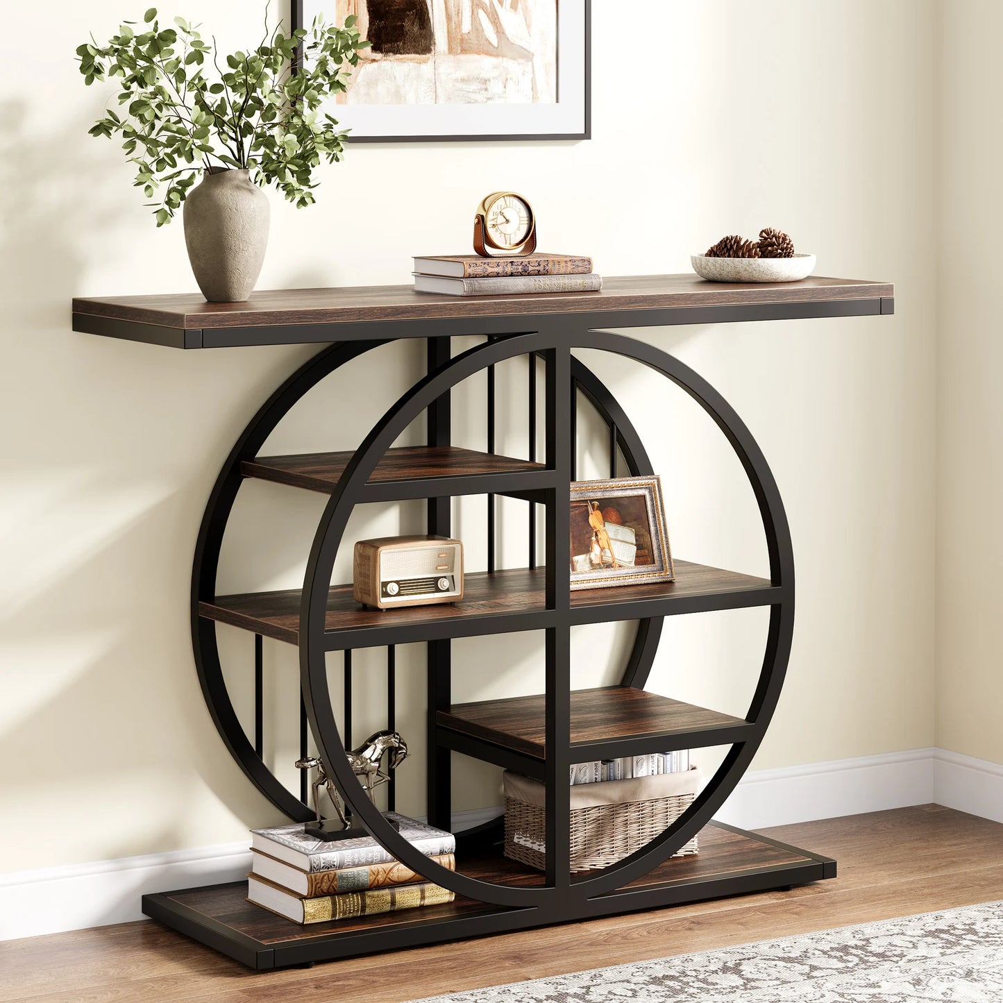 Tribesigns Console Table Entryway 4 Tier Industrial Hallway