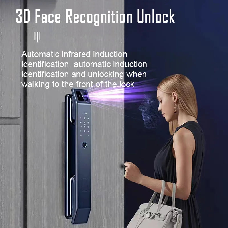 YKESDL 3D Face Recognition Door Lock With Camera Fingerprint
