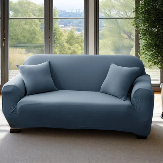 Soil Color Sofa Cover 1 2 3 4 Seater Slip Cover Sofa Couch Stretch Elastic Fabric Chair Loveseat Universal Furniture Protector